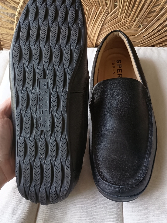 Sperry Hampden Venetian Black Leather Slip-On Loafers for Men_11.5 main image 4